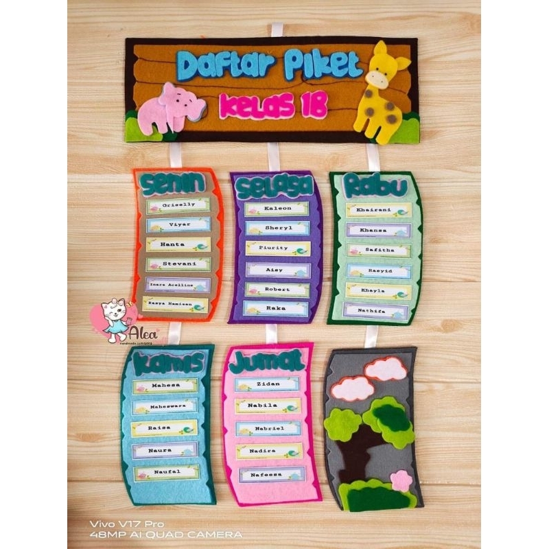 Hiasan dinding piket kelas