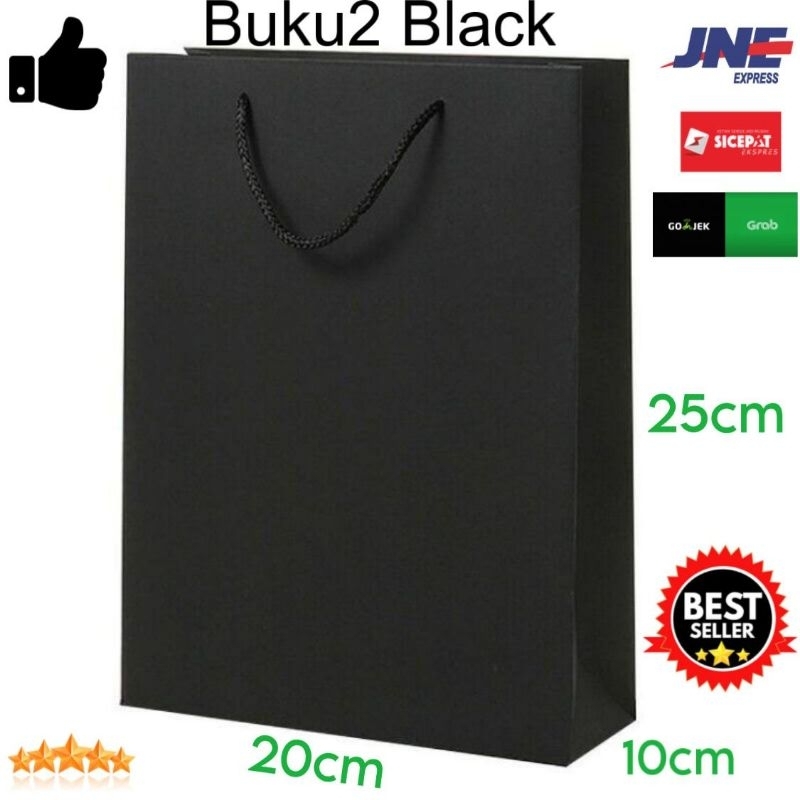 

PAPERBAG BUKU HITAM POLOS UK 20X10X25 / TAS KERTAS HITAM POLOS / PAPERBAG HITAM POLOS / GOODIEBAG POLOS HITAM / PAPERBAG HITAM
