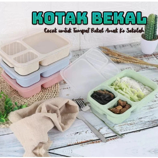 (PROMO) Tempat Makan Kotak Bekal Microwavable Lunch Box Kotak Makan Anak / Wadah kotak bekal / Tempa