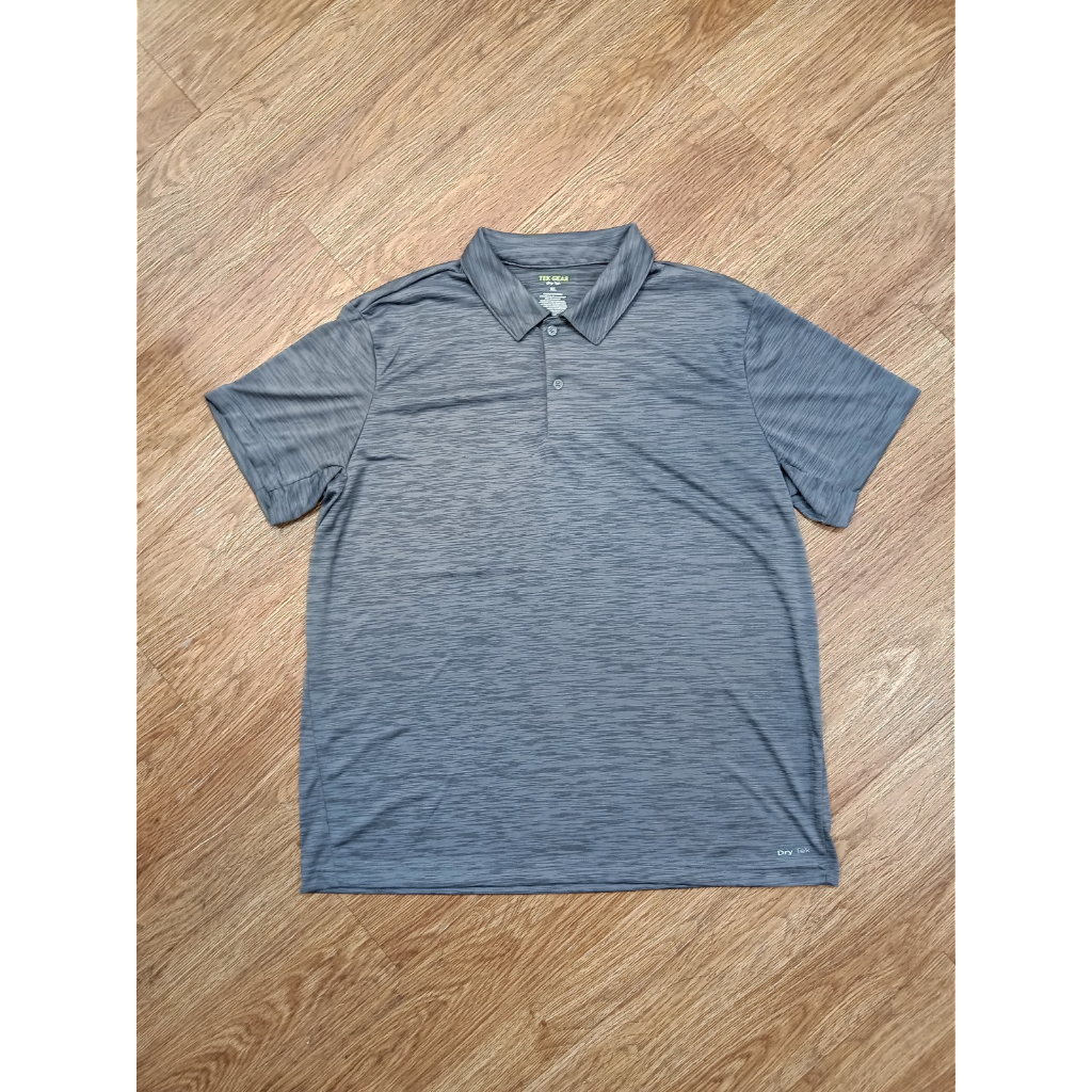 Baju Kaos Polo Shirt Golf Sport Tennis Casual Men Pria Tek Gear Abu Muda Original Quickdry Dryfit Dr