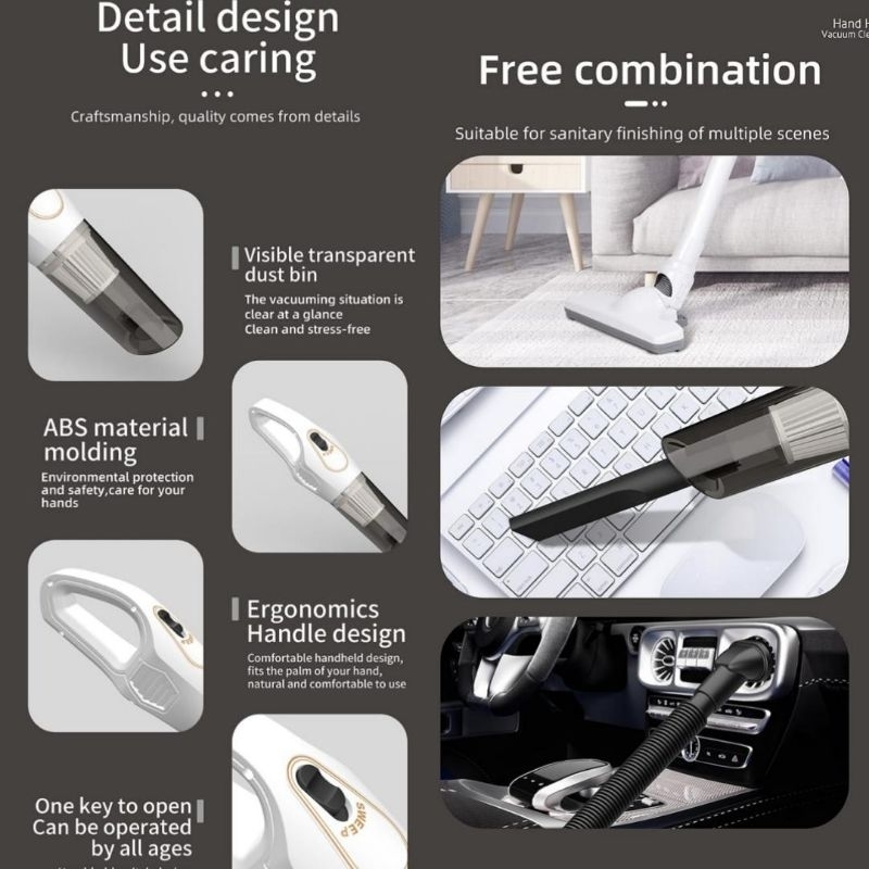 Vacuum Cleaner Multifungsi Portable Penyedot Debu Vakum Mobil Rumah