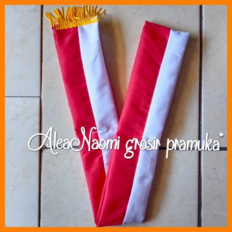 Selempang upacara POLOS selempang paskibra selempang petugas upacara merah putih tetampan selendang 