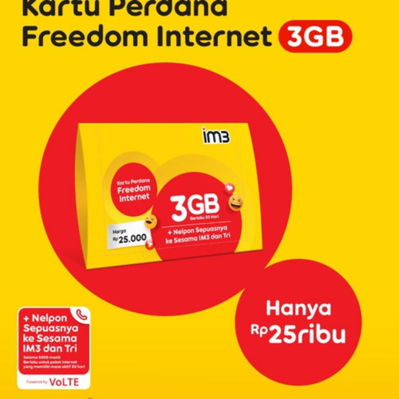 Perdana Indosat Im3 3GB Regis