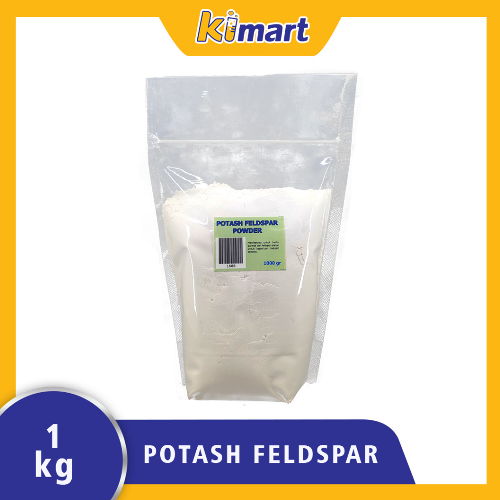 Potash Feldspar Powder Bubuk Potassium Feldspar Mesh 200 1kg Bahan Cat Plastik Kaca dan Keramik