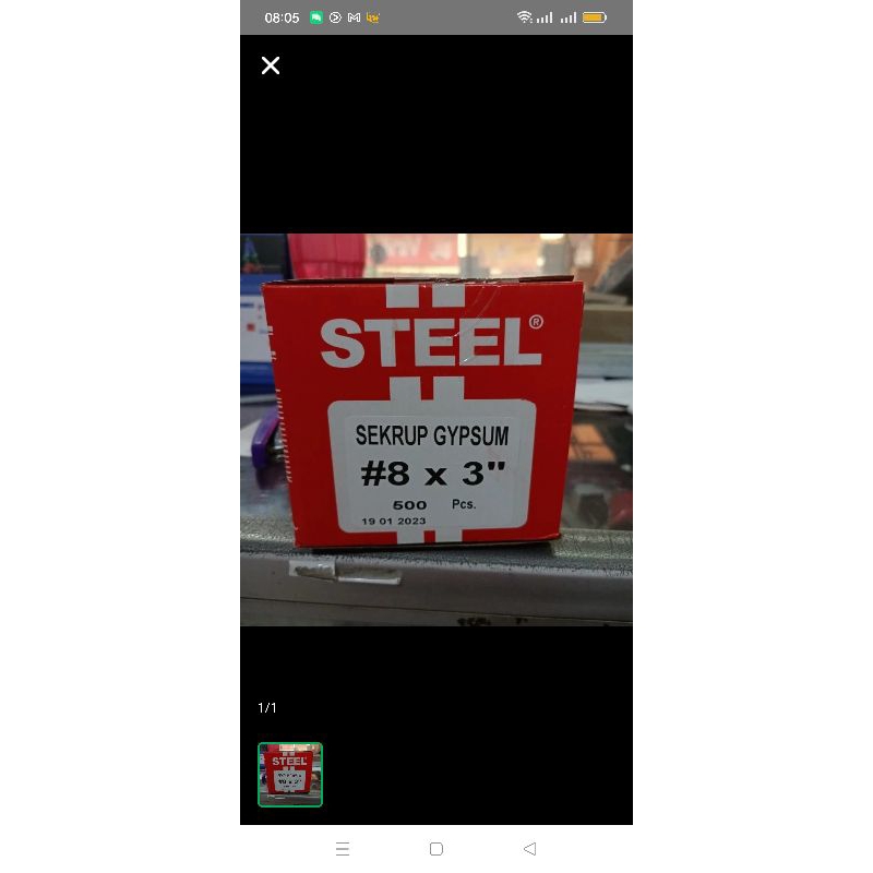 sekrup gypsum gipsum steel 3" 7cm isi 500