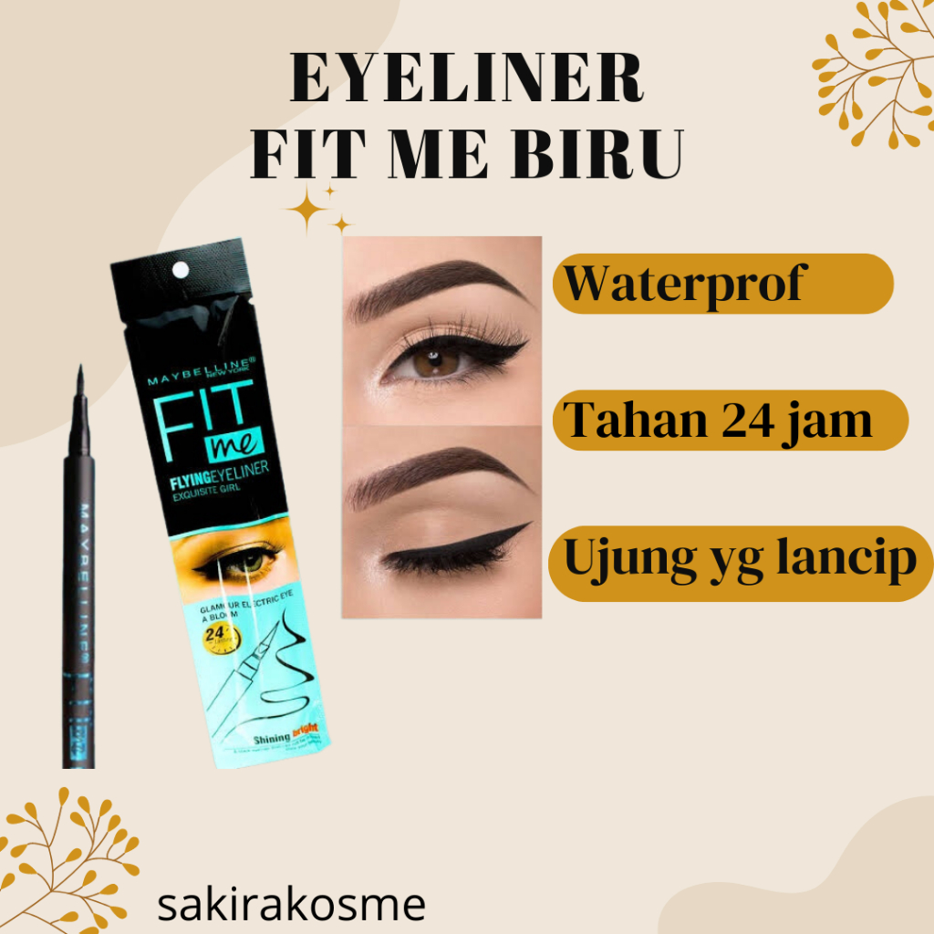EYELINER FIT ME BIRU -EYELINER SPIDOL FIT ME -EYELINER MYB FIT ME