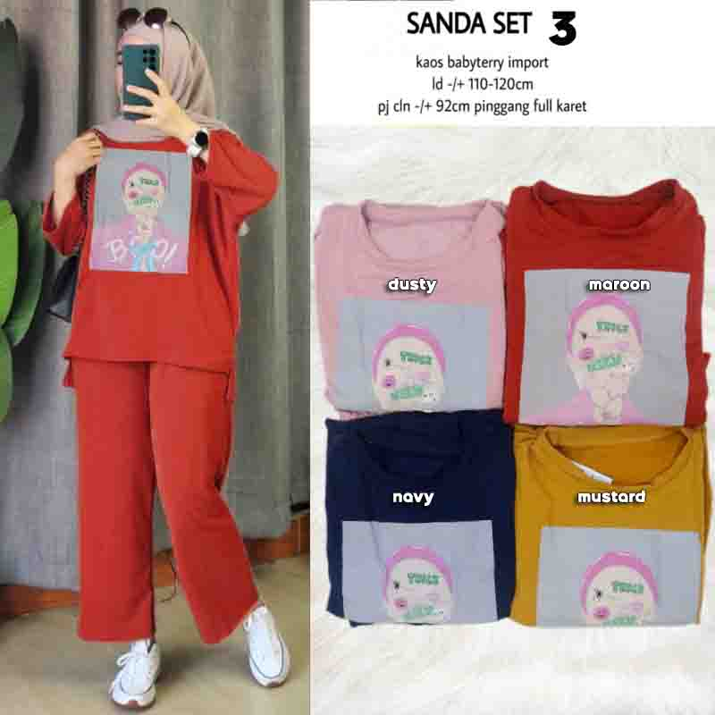 Setelan Wanita Viral Kaos Oversize Bahan Babyterry Premium Tebal Adem Nyaman di Pakai Rita Set