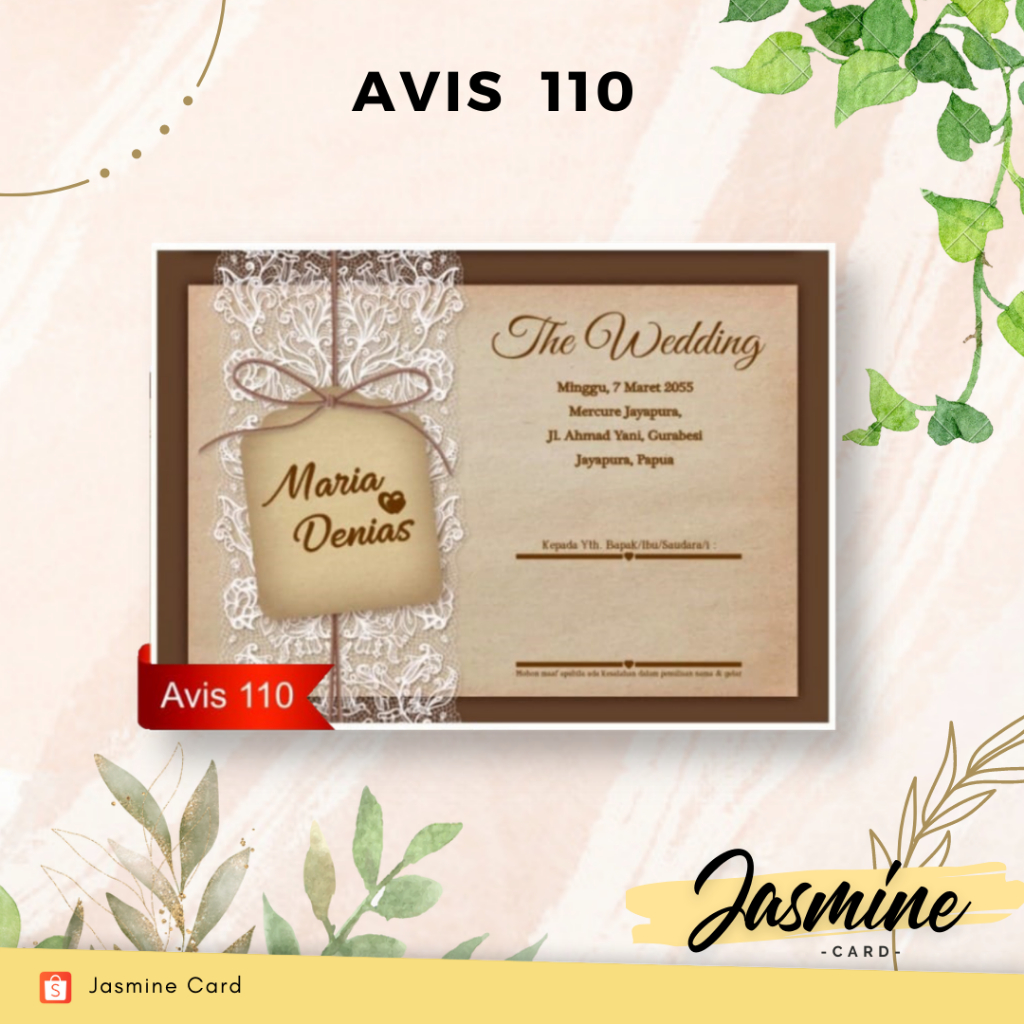 BLANGKO UNDANGAN PERNIKAHAN SOFTCOVER TERMURAH AVIS 110