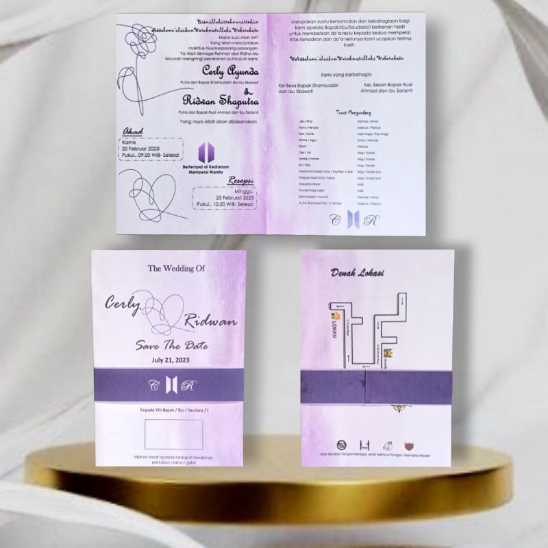 Undangan pernikahan tema BTS