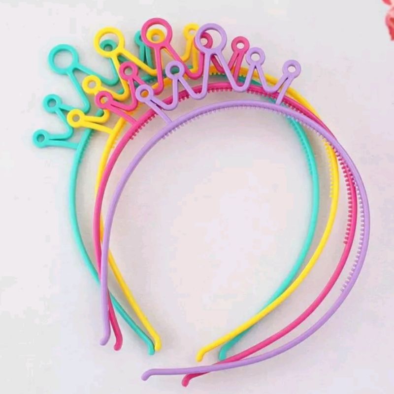 Bando mahkota plastik warna warni bando bentuk mahkota bando korea bentuk mahkota bando wanita bentu
