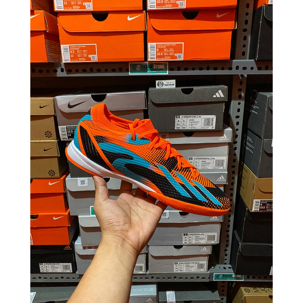 Sepatu Futsal Adidas X Speedportal messi.3 IN Orange GZ5144 Original BNIB