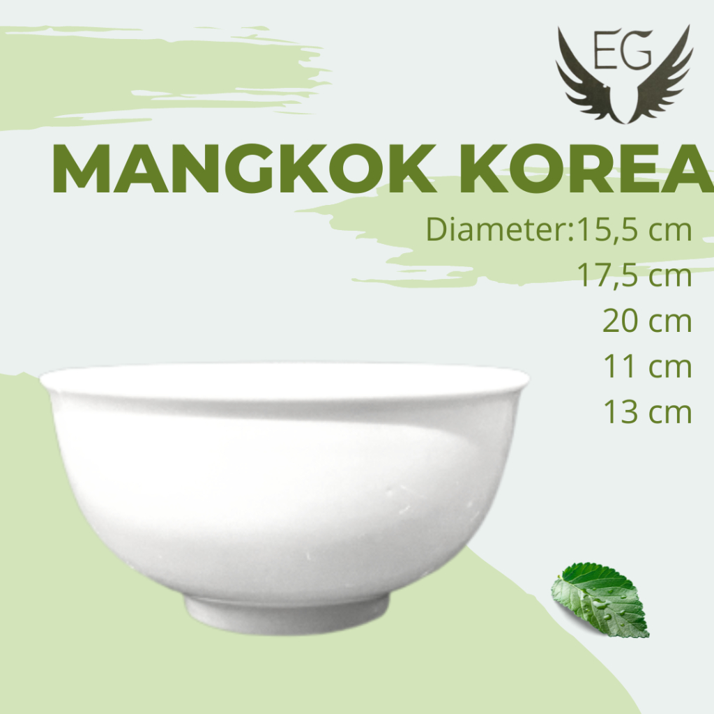 Mangkok keramik premium polos / Mangkuk korea serbaguna / Mangkok sup resto 44EG