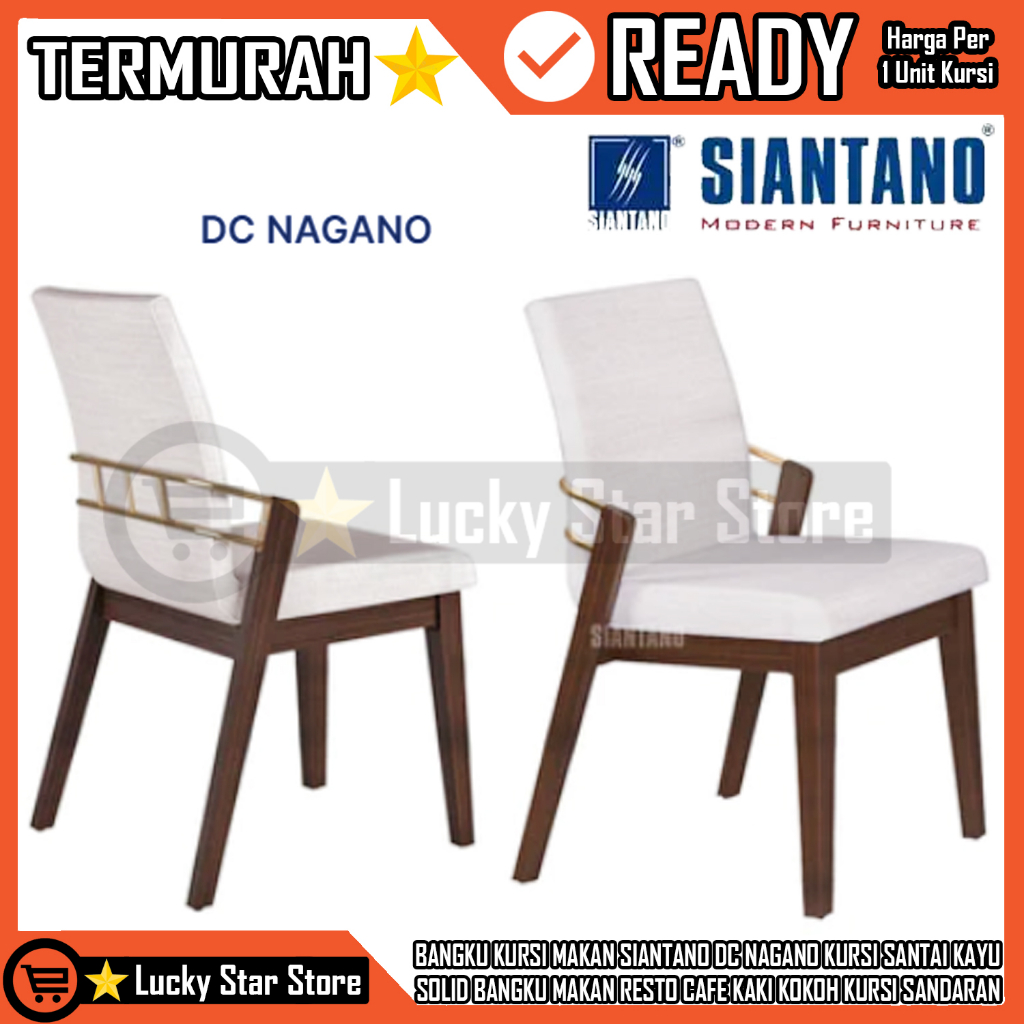 {KARGO} BANGKU KURSI MAKAN SIANTANO DC NAGANO KURSI SANTAI KAYU SOLID BANGKU MAKAN RESTO CAFE KAKI K