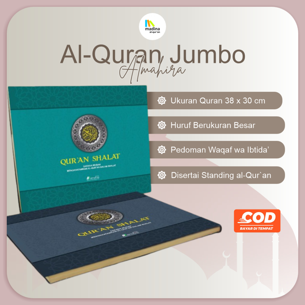 AlQuran Al Quran Besar Rasm Utsmani Indonesia Jumbo Non Terjemah Shalat 4 Halaman Plus Standing