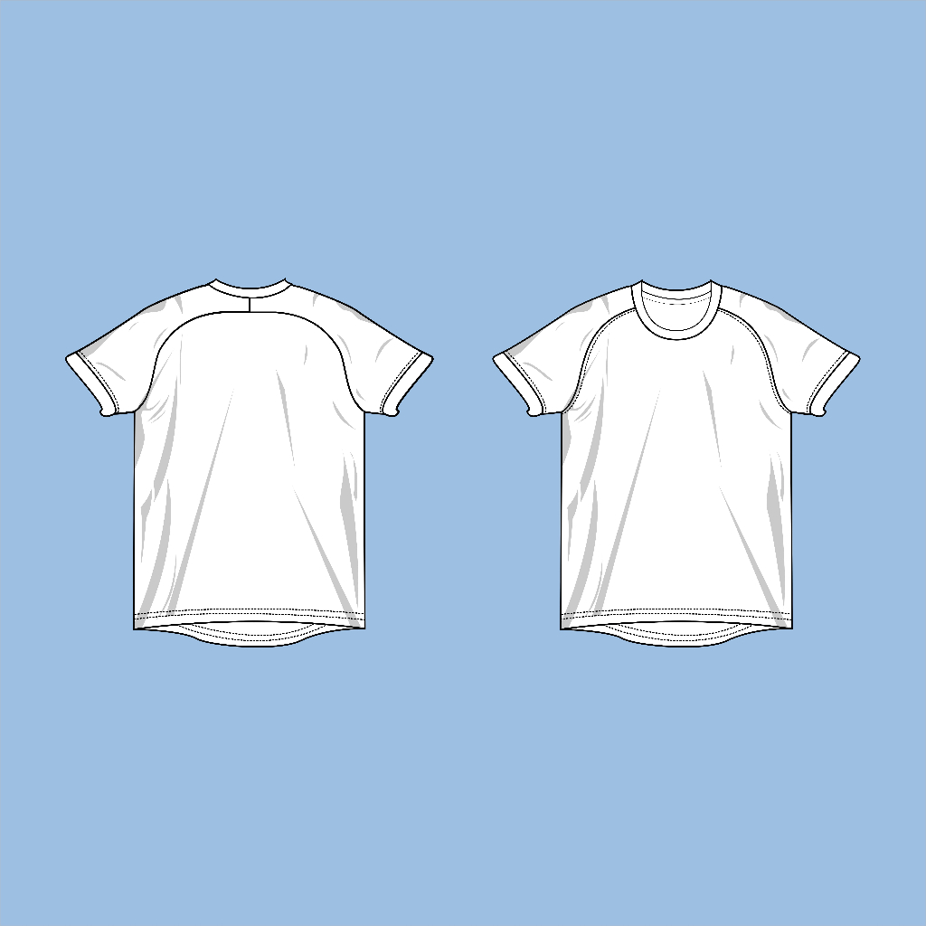 Mockup Jersey 2D O-Neck Raglan 2 (Omega)