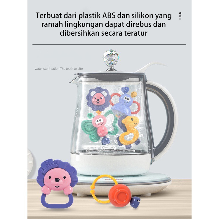 Bayi Teether Mainan Bayi 0-12 Bulan Pendidikan Awal Teether Bayi Mainan rattle Gigitan Bayi