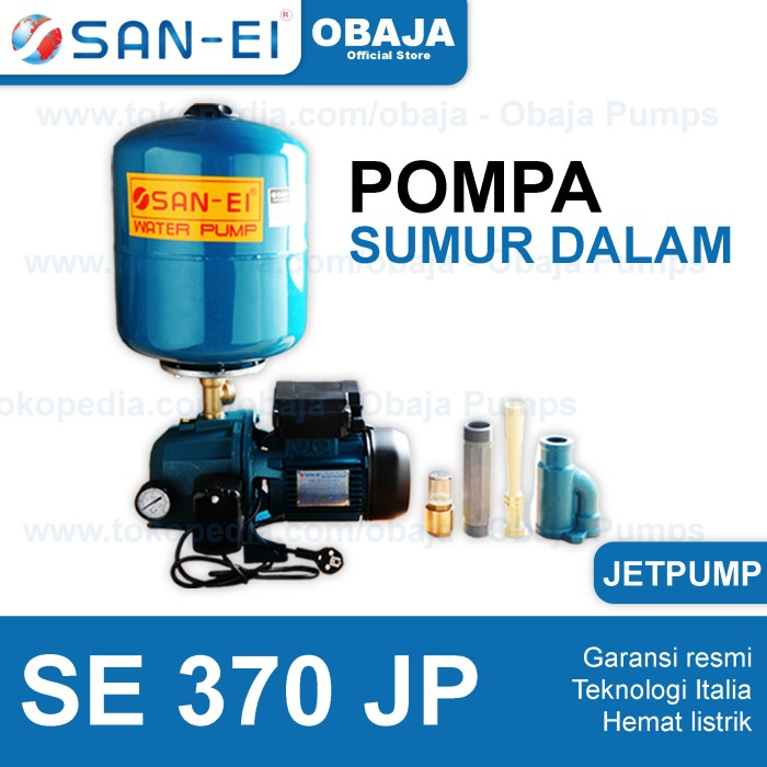 San Ei SE 370 JP Dengan Tabung / Pompa Air Sumur Dalam Jet Pump Otomatis SE 370 JP San Ei - Dengan T