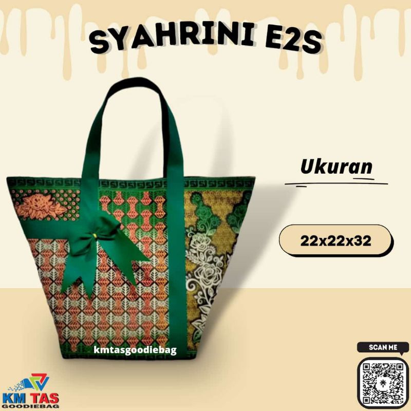 

Goodie bag tebal syahrini motif kode E2S isi 12pcs tas kain motif box 22x22