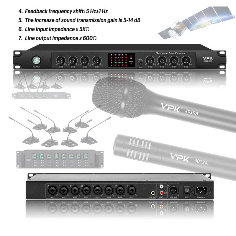 Processor Audio Microphone VPK MAP 800 Original Prosessor Microphone VPK MAP800