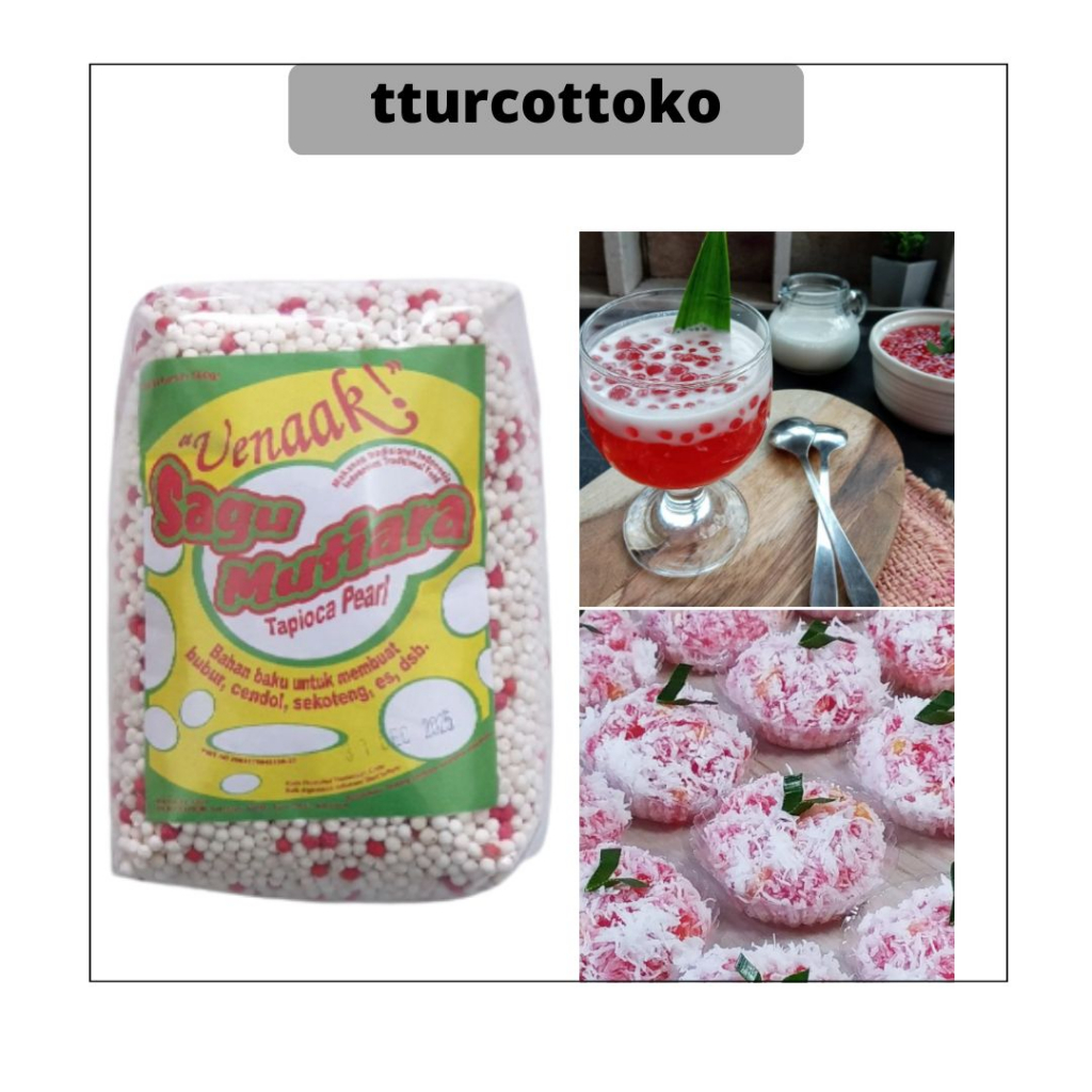 

✅tturcottoko⚡sagu mutiara merah 500 gram / topping minuman makanan es dingin murah / sagu mutiara merah terlaris