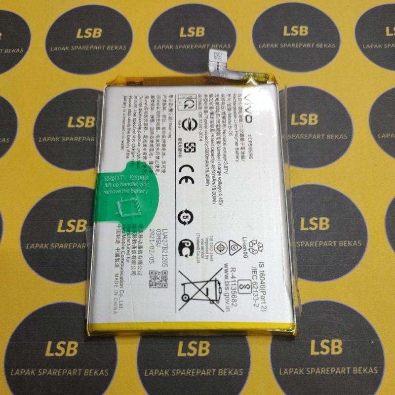 BATTERY BATRE VIVO Y20/Y20S B-05 ORIGINAL BEKAS