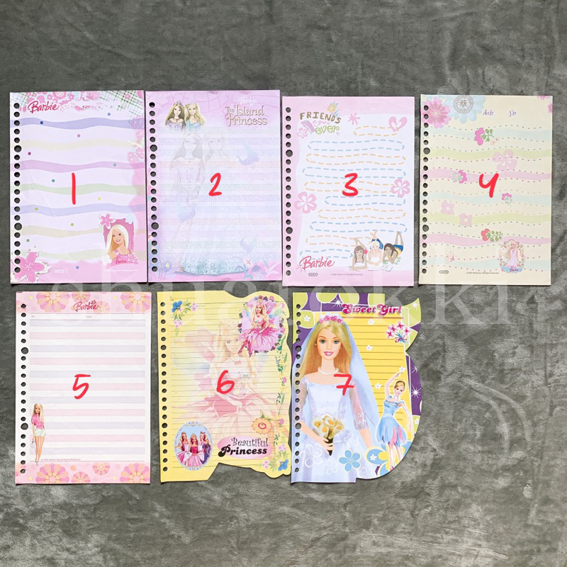 KOLEKSI KERTAS FILE BINDER GAMBAR BARBIE B5 LUCU GEMAS CANTIK