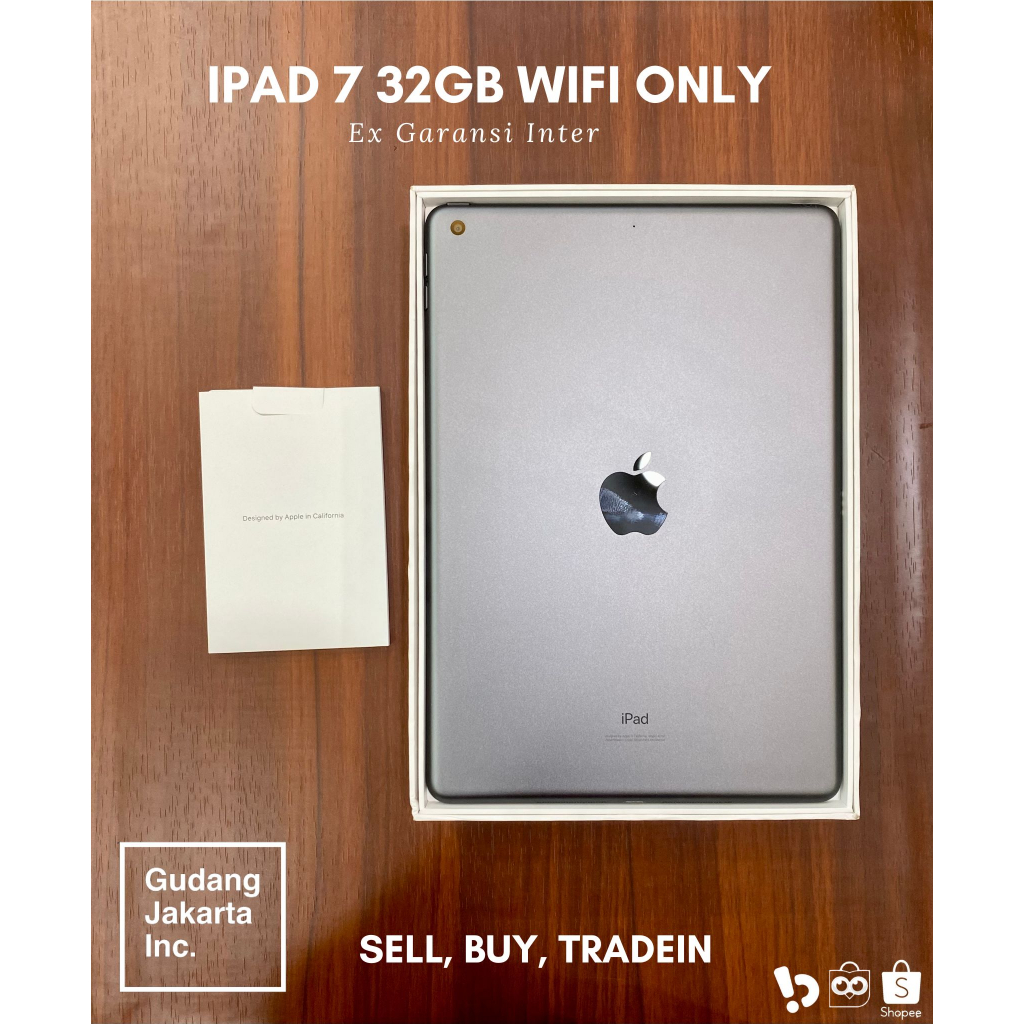 ipad 7 32gb wifi only inter fullset