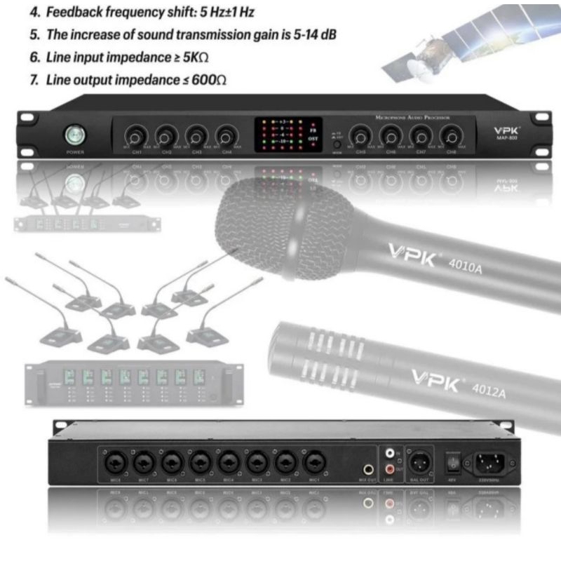 Processor Audio Microphone VPK MAP 800 Original Prosessor Microphone VPK MAP800