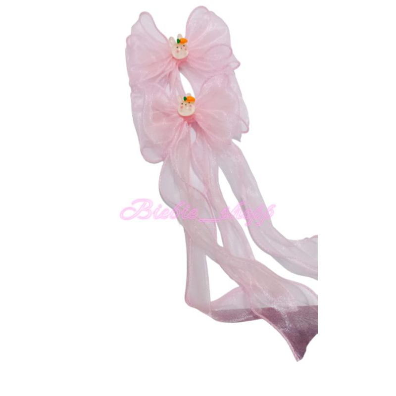 

jepit rambut pita tailpony hairclip cute pink