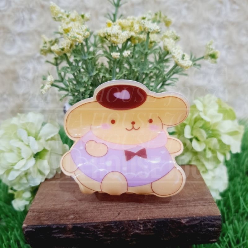 Jepit Rambut Pompompurin Kuning Pink Body L Jedai Pompompurin Body L