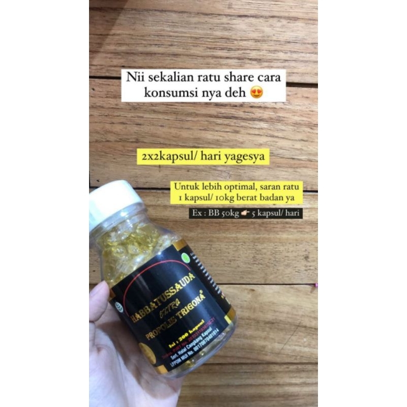 UMS 200 Habbatussauda Extra Propolis Trigoba 200 kapsul UMS