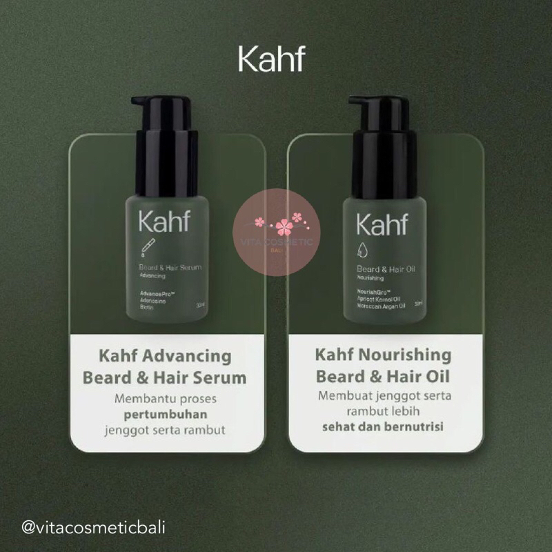 Kahf Nourishing Beard &amp; Hair Oil / Serum 30 ml - Minyak Janggut dan Rambut Jenggot