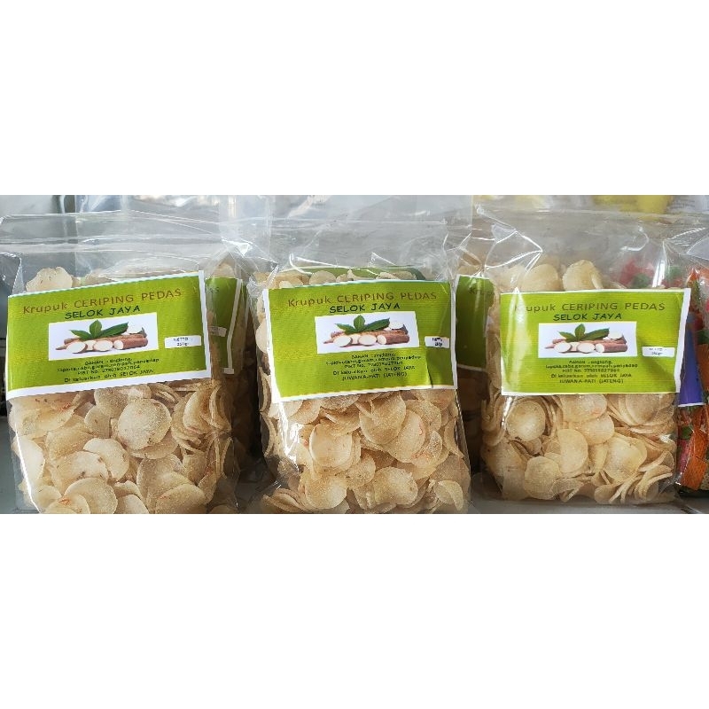 

KRUPUK CRIPING PEDAS SELOK JAYA nett 250gr