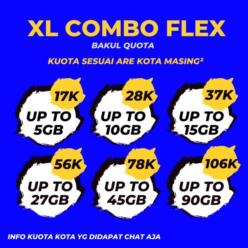 PAKET DATA XL COMBO FLEX | KUOTA XL COMBO FLAX MURAH
