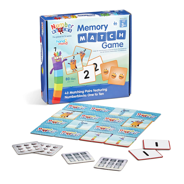 Hand2Mind  - Numberblocks Memory Match Game, Permainan Melatih Memory