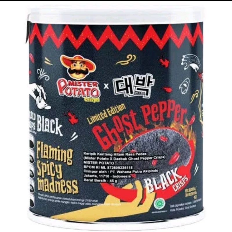 

Mr Potato Ghost Pepper Black Limited Edition 45 gram