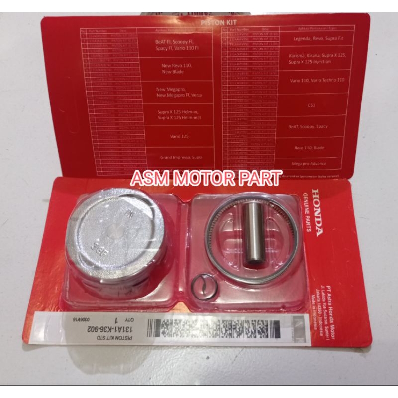 PISTON KIT HONDA VARIO 150 K36 STANDAR STD SEHER VARIO 150 STANDAR K36