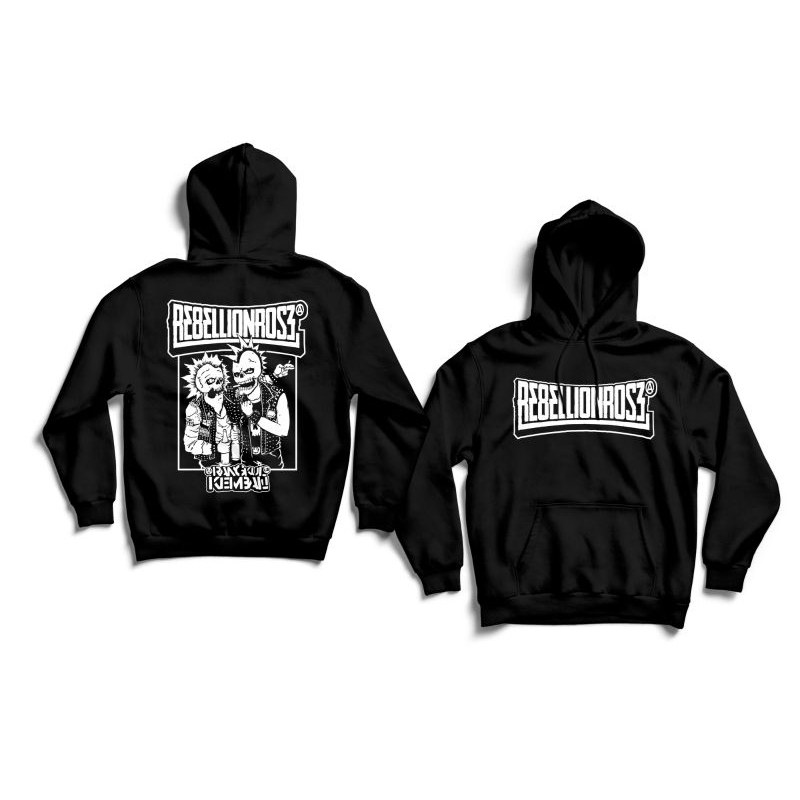 JAKET HOODIE REBELLIONROSE RANGKUL KEMBALI // KAOS DISTRO // KAOS PUNK