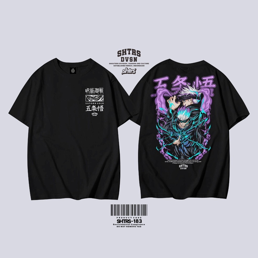 Baju Atasan Kaos Distro Anime Pria Lengan Pendek Keren Terbaru 2022 Jujutsu Kaisen Gojo Satoru
