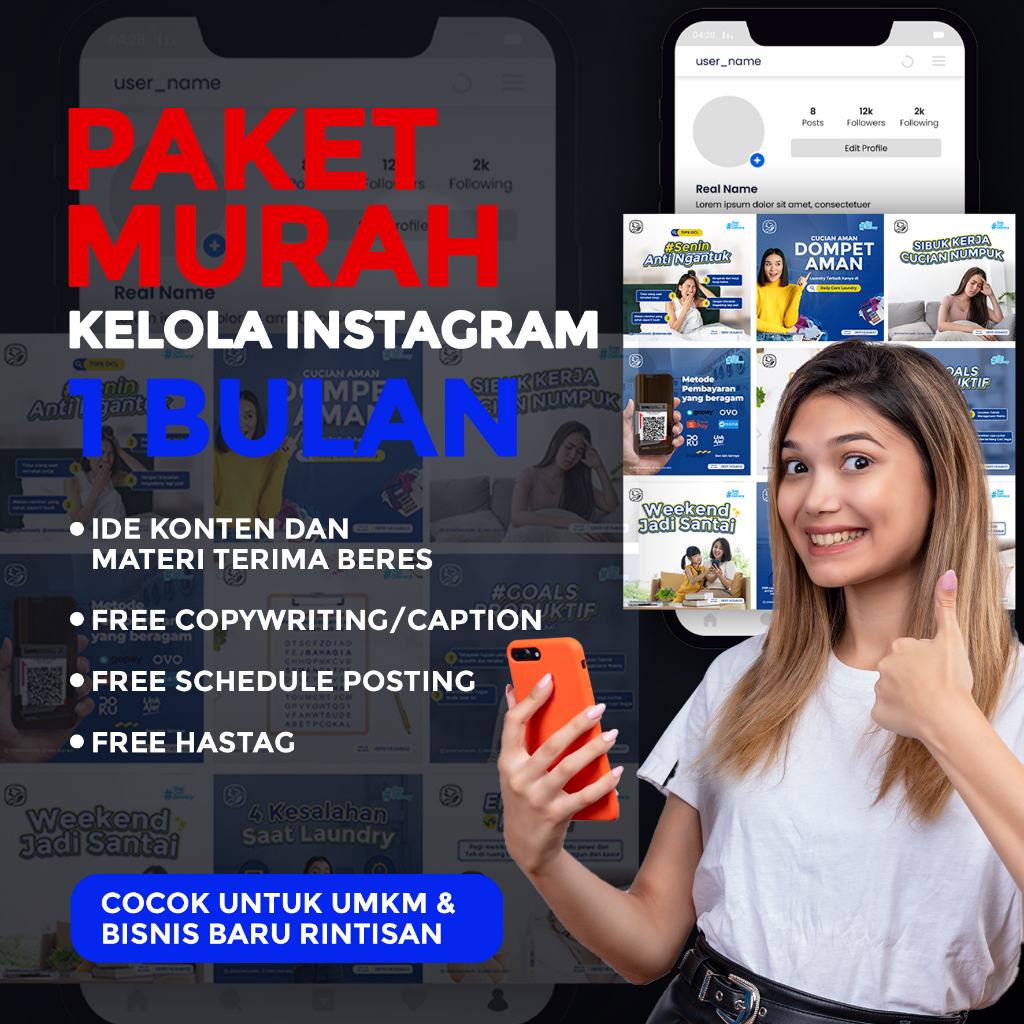 JASA DESAIN FEED IG 1 BULAN / JASA KELOLA IG 1 BULAN / DESAIN FEED IG BERKUALITAS
