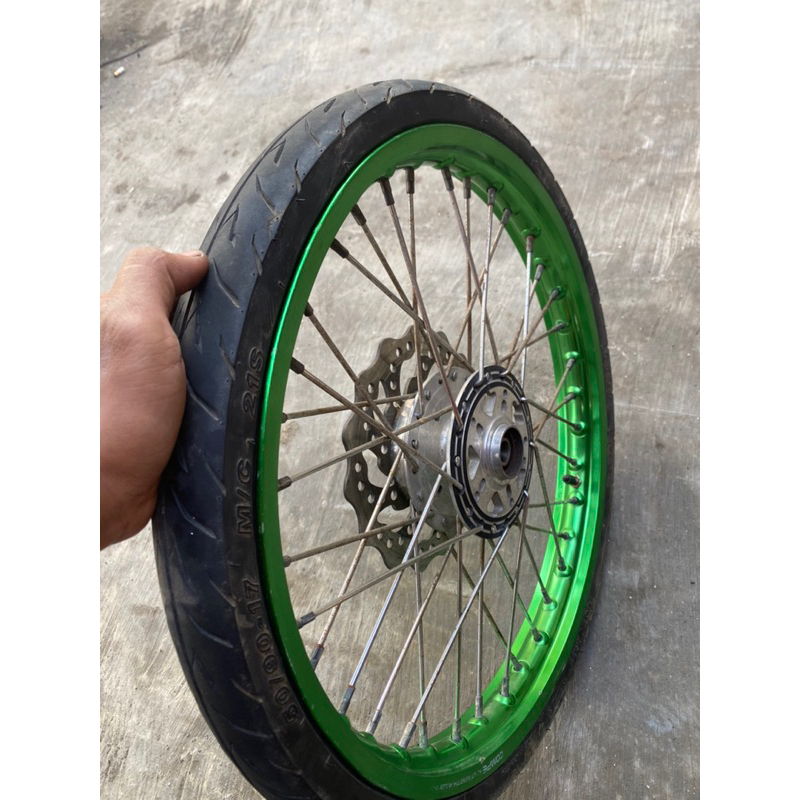 velg rossi hijau tromol Yamaha coak milling motif