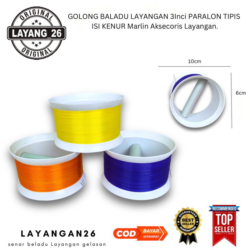 GOLONG BELADU LAYANGAN ISI KENUR 3inci PARALON TIPIS LAYANGAN26