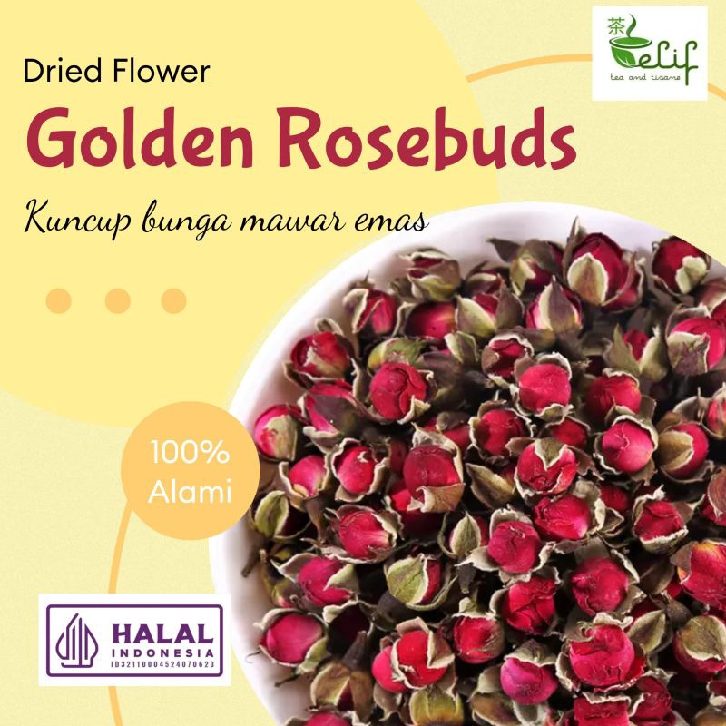 

ELIF TEA Bulk Pack Premium Golden Rose Buds Tea Phnom Penh Rose Tea