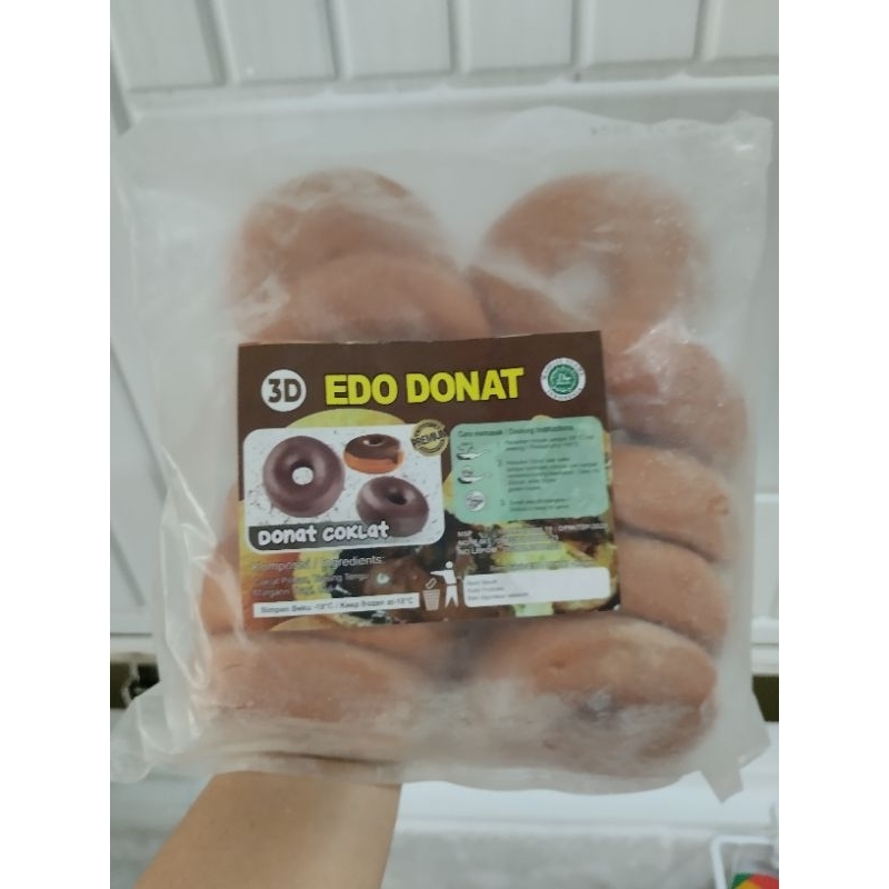 3D Edo Donat Coklat isi 10