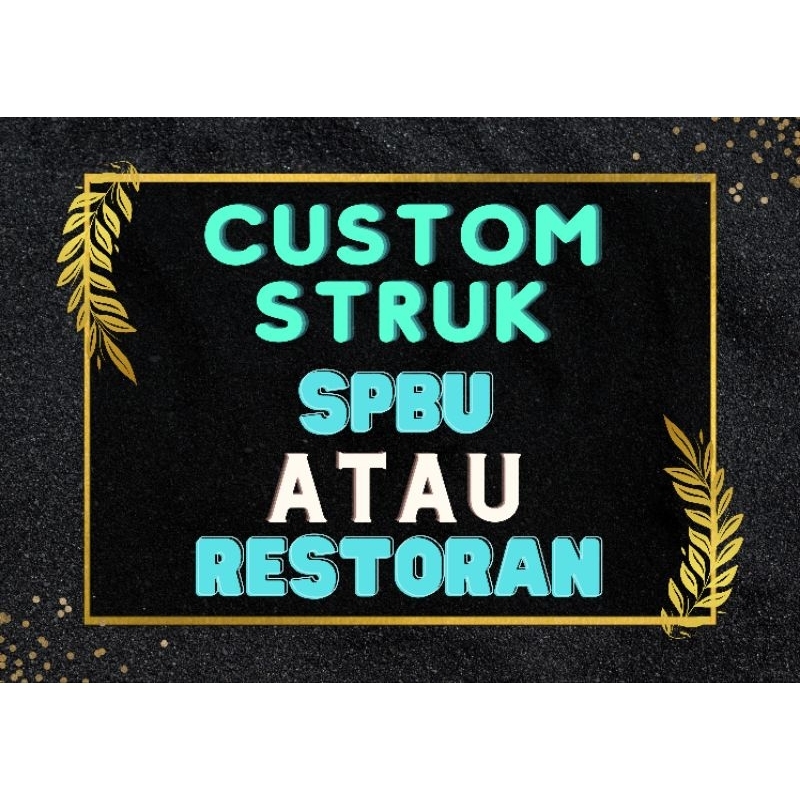 

Buat 5truk / nota 5P BU atau Restoran