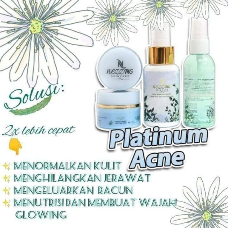 NEZZMG SKINCARE PLATINUM ECERAN 100% ORIGINAL