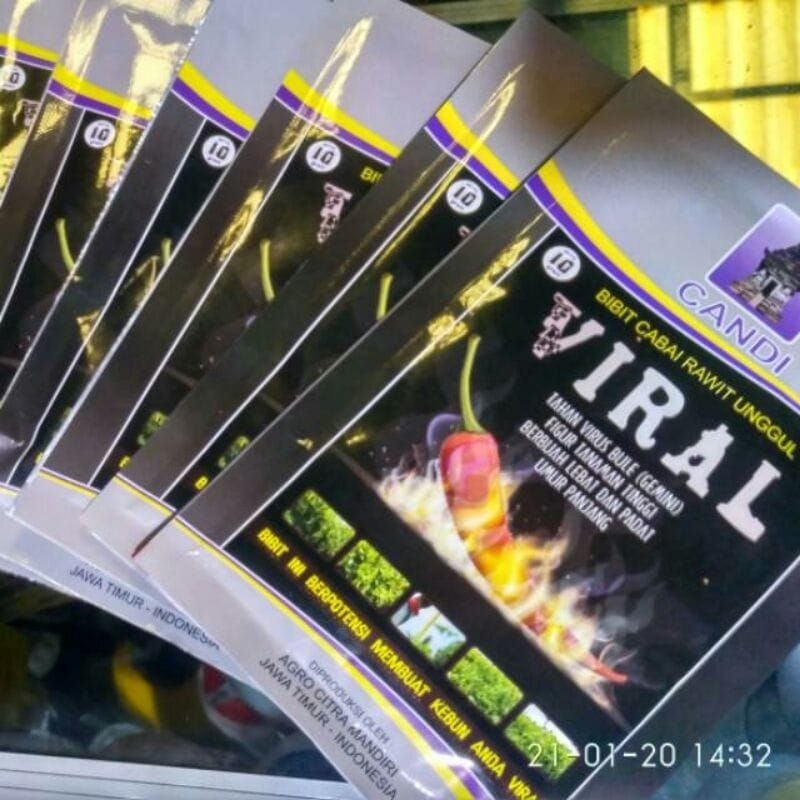 Bibit Cabe | Benih Cabai Rawit Merah Unggul | Biji CRM VIRAL By Candi 10 Gr