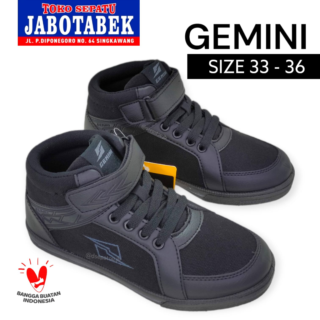 [COD] SEPATU SEKOLAH ANAK MODEL BOOTS TINGGI SIZE 33 34 35 36 GEMINI ANAK COWOK CEWEK UNISEX / SEPAT
