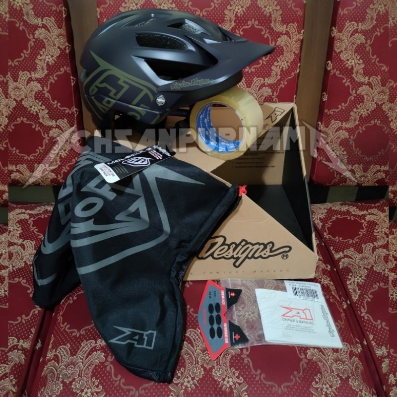 (PRE ORDER) HELM SEPEDA TROY LEE DESIGN TLD A1 DRONE NAVY/OLIVE SIZE XL/XXL