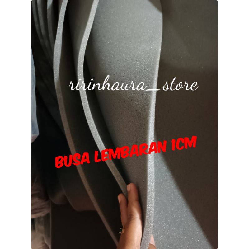 busa lembaran Busa sofa ukuran tebal 1CM (0,8CM) warna busa hitam keabu"an